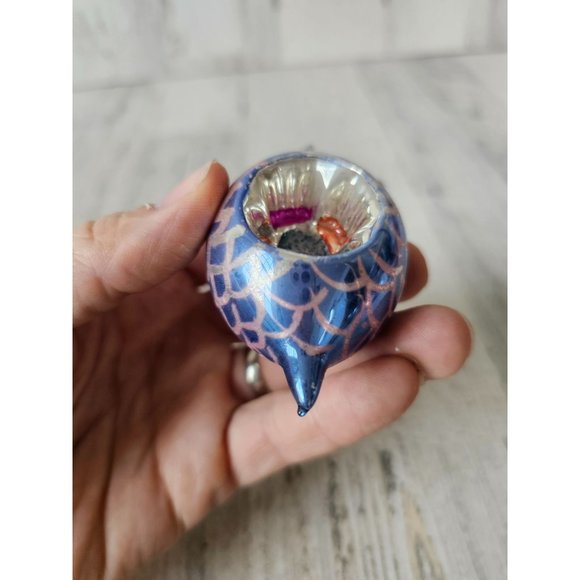 Unique vintage reflector ball mini ornament mermaid Xmas tree - Picture 9 of 10